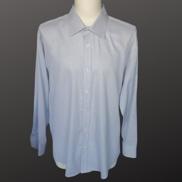 Hudson Room SZ 17.5 Slim Fit 100% Egyptian Cotton 80s 2 Ply Grey Men's Shirt - Picture 1 of 13